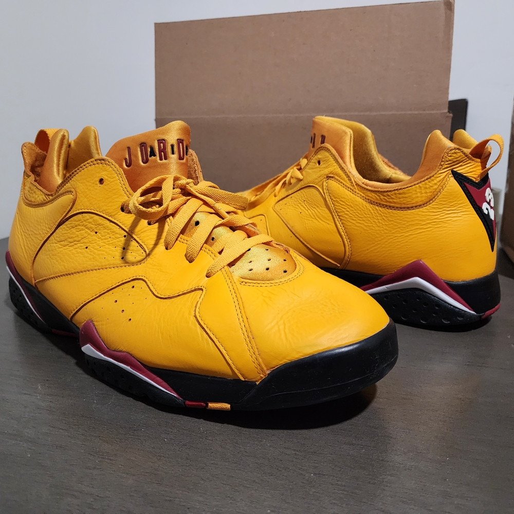 Jordan Retro 7 Low Top Sneakers with Yellow Colorway